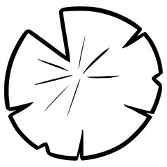 doodle Lilypad illustration isolated vector
