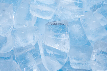 Pieces of crushed ice background close up