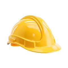 Fototapeta premium Yellow hard hat isolated on white safety equipment for construction industrial worker protection
