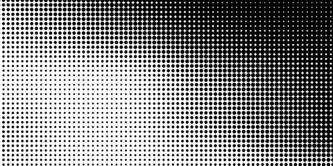 Grunge halftone gradient background. Faded grit noise texture. White and black sand wallpaper. Retro pixelated backdrop. Anime or manga style comic overlay. Vector graphic design textured template