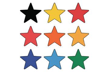 Golden Gradient Star Pattern Vector