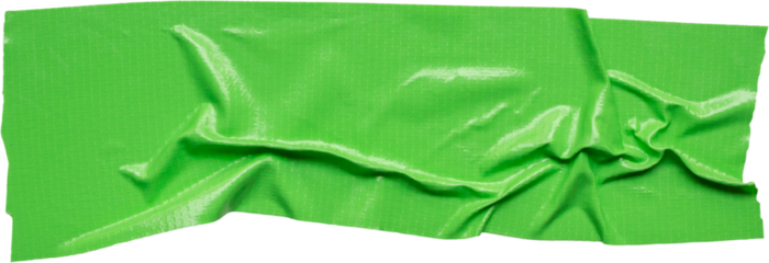 Green adhesive sticky tape isolated on white background