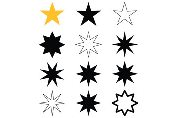 Fototapeta premium Cute Baby Star with Sleepy Face Clipart