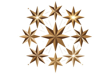 Sparkling Silver Star Icon Illustration