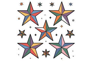 Minimal Star Shape Clipart Design