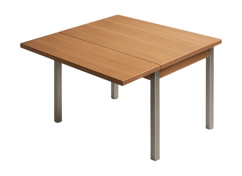 Compact drawing table with fold-out extension for collaborative family room projects.