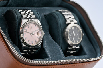 Wristwatchs in jewelery box 