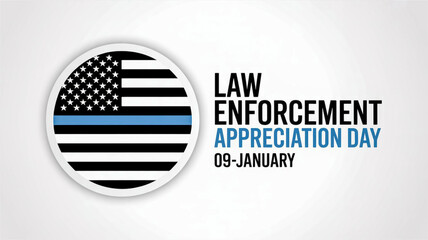 Celebrate law enforcement appreciation day on january 9th with this patriotic graphic