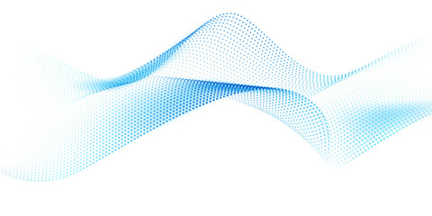 Abstract technology particle wave background. Modern design vector illustration.