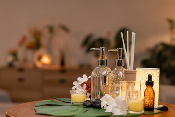 Experience ultimate spa relaxation with therapeutic aromatherapy oils natural elements candles and serene lighting for a calming wellness journey