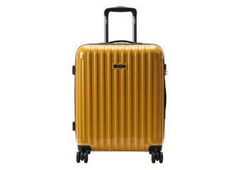Isolated suitcase with pull handle for travel, vacations, business trips, or storage needs
