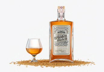 Whiskey Bottle Mockup