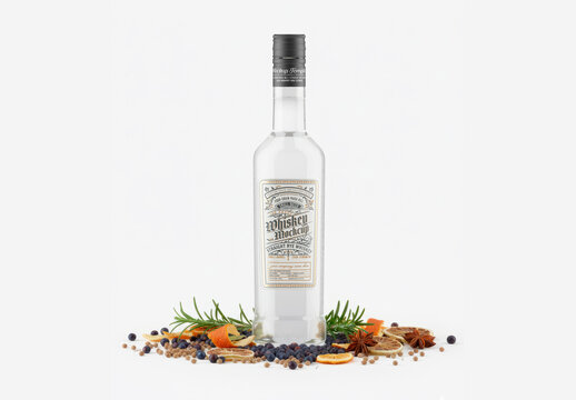 Whiskey Bottle Mockup
