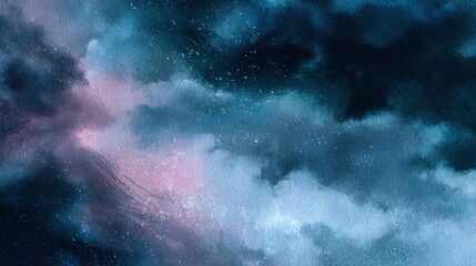 英文标题
Dark blue and black watercolor texture abstract background, blurred grainy with rough brush strokes. Dreamlike and eerie atmosphere with dark red purple palette