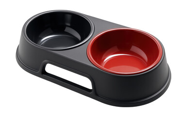 Dual bowls with a removable, easy-to-clean plastic frame for busy homes.