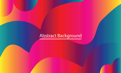 Colorful Abstract Wave Background with Curved Lines and Rainbow Design
