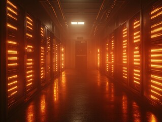 selective focus of a high-tech data center leaking digital energy