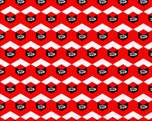 Seamless vector wallpaper with a retro geometric pattern design and colorful illustration texture