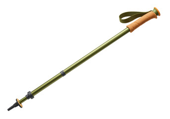 Isolated trekking pole, hiking accessory for outdoor sports or backpacking adventure trips