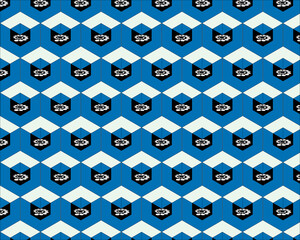 Seamless vector wallpaper with a retro geometric pattern design and colorful illustration texture