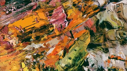 Abstract art background . Hand painting artwork on canvas .