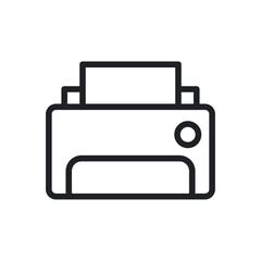 Wireless Document and Photo Printer Outline Icon