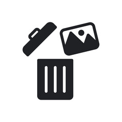 Solid Trash Can Delete Media File Filled Icon