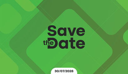 Save the date banner. Can be used for business, marketing and advertising. logo graphic design of event summit made for Technology and upcoming events. Vector EPS 10
