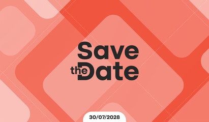 Save the date banner. Can be used for business, marketing and advertising. logo graphic design of event summit made for Technology and upcoming events. Vector EPS 10