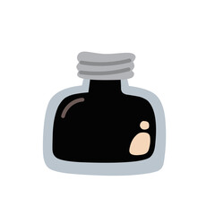 Ink Bottle in Cute Flat Style for Creative and Art Design