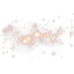 Soft pink and gold glittering stars and bokeh overlay, creating a dreamy atmosphere for design projects, with delicate textures and ethereal elements enhancing visual appeal