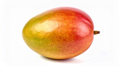 Vibrant Ripe Mango Exotic Tropical Fruit Isolated on White Background, Delicious and Juicy