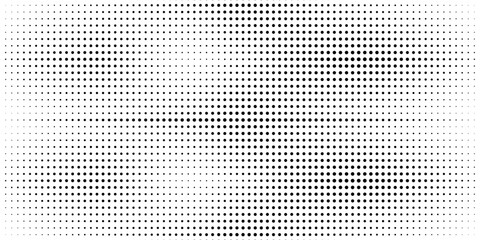 Dotted gradient vector illustration, white and black halftone background, horizontal seamless dotted lines, monochrome dots texture backdrop, retro effect. modern