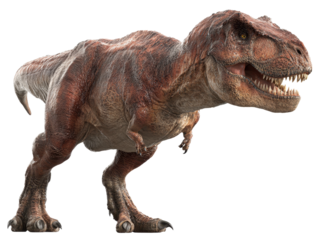 Tyrannosaurus Rex Dinosaur on a Transparent Background T-Rex Jurassic Giant Predator Carnivore Ancient Creature Prehistoric Reptile Wild Paleontology Fierce Beast