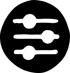 Settings Options Sliders Circle Icon Doodle