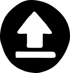 upload file up arrow icon button round flat doodle 
