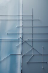 professional photo of subtle acrylic brush texture visible under a translucent geometric data grid with clean lines and minimal nodes rendered in muted blue-gray tones with a subtle gradient effect co