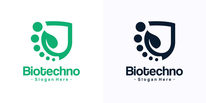 Bio Leaf icon vector. Biotech logo. Science logo concept.