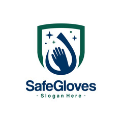 Clean gloves icon vector. Bacterial prevention logo concept.