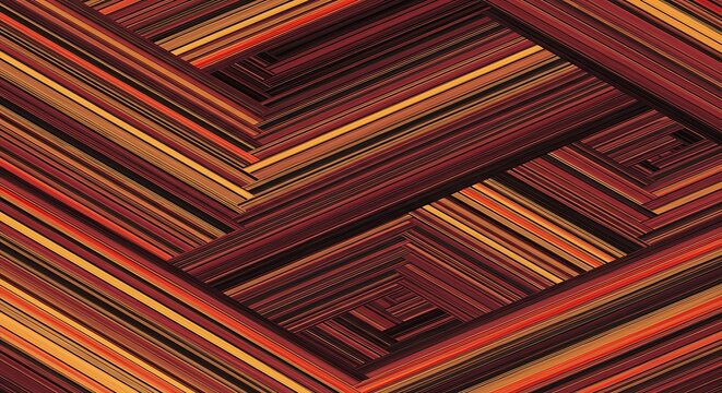Abstract geometric pattern of intersecting lines in warm color tones