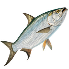 tarpon fish isolated on white background