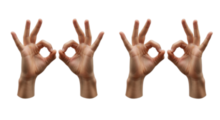 Isolated gesture with the hands, okay sign, human body part, Caucasian ethnicity, hand sign