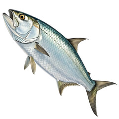 tarpon fish isolated on white background