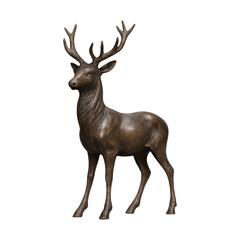 Obraz premium PNG Majestic bronze deer sculpture