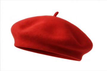 Red french beret hat styling fashion accessory