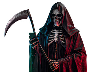 Full-Body Grim Reaper Using Smartphone PNG