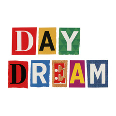 PNG Colorful letters collage art