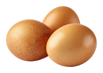 Fresh organic brown eggs farm location food natural light isolated on transparent background