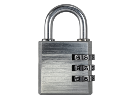 Security-Themed Combination Lock Symbolizing Protection of Confidential Information