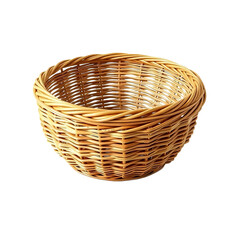 Obraz premium Woven Basket Rustic Storage Solution, Natural Wicker Design, Versatile Home Decor, and Traditional Craftsmanship
